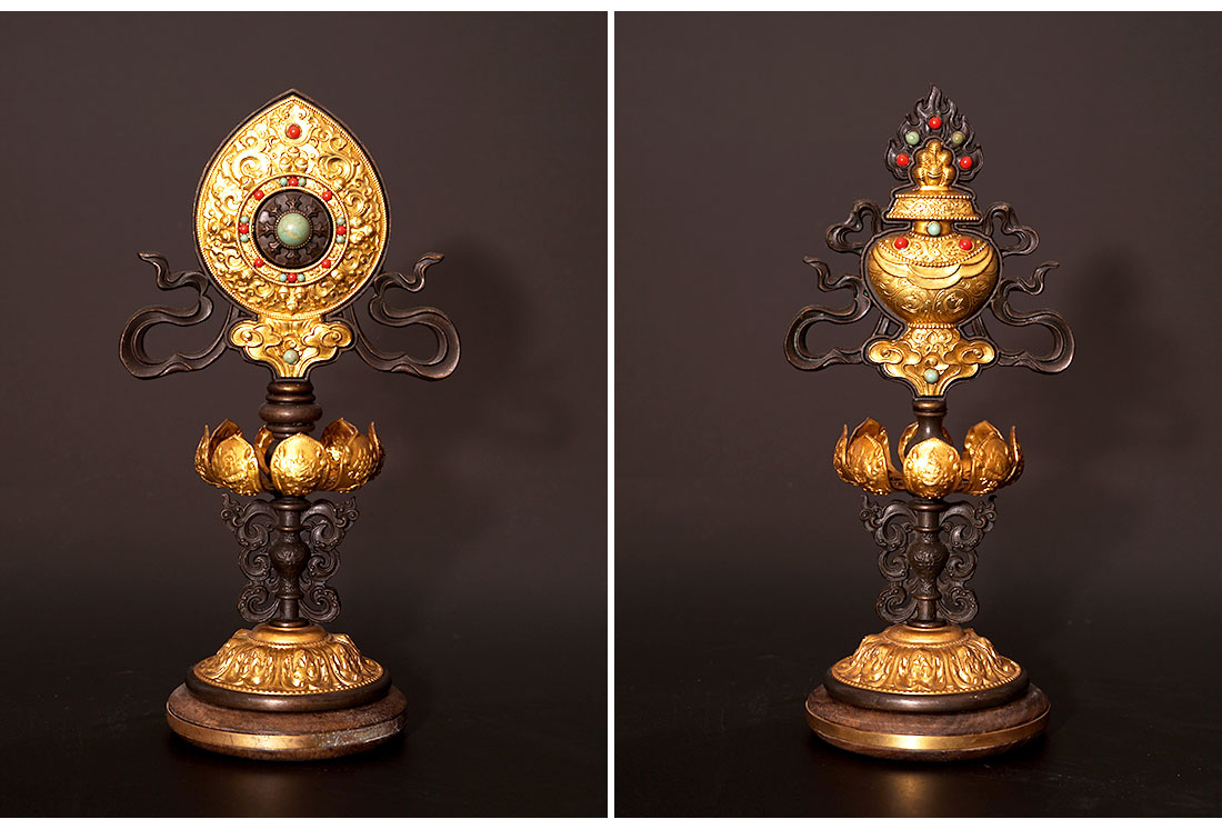 福顺开光佛具用品 摆件佛教法器吉祥八宝一套 佛堂供具包邮